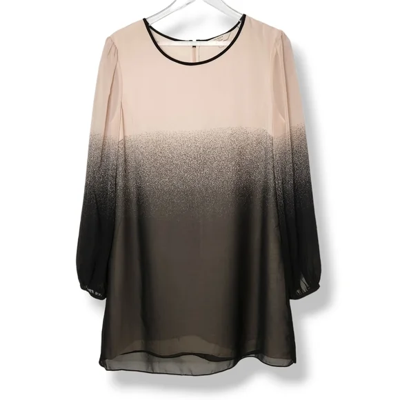 Ted Baker Dresses Ted Baker Pink Black Ombre Long Sleeve Semi